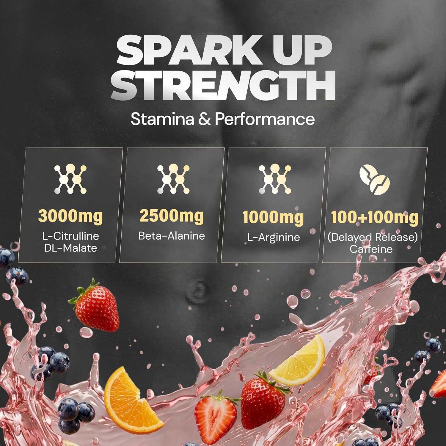 پودر پری‌ورک‌اوت نوتری‌بی مدل Gold Spark، 250 گرم، طعم پانچ میوه