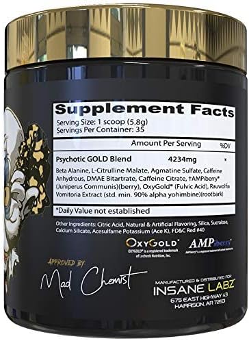 پودر پری‌ورک‌اوت اینسین لبز مدل Psychotic Gold