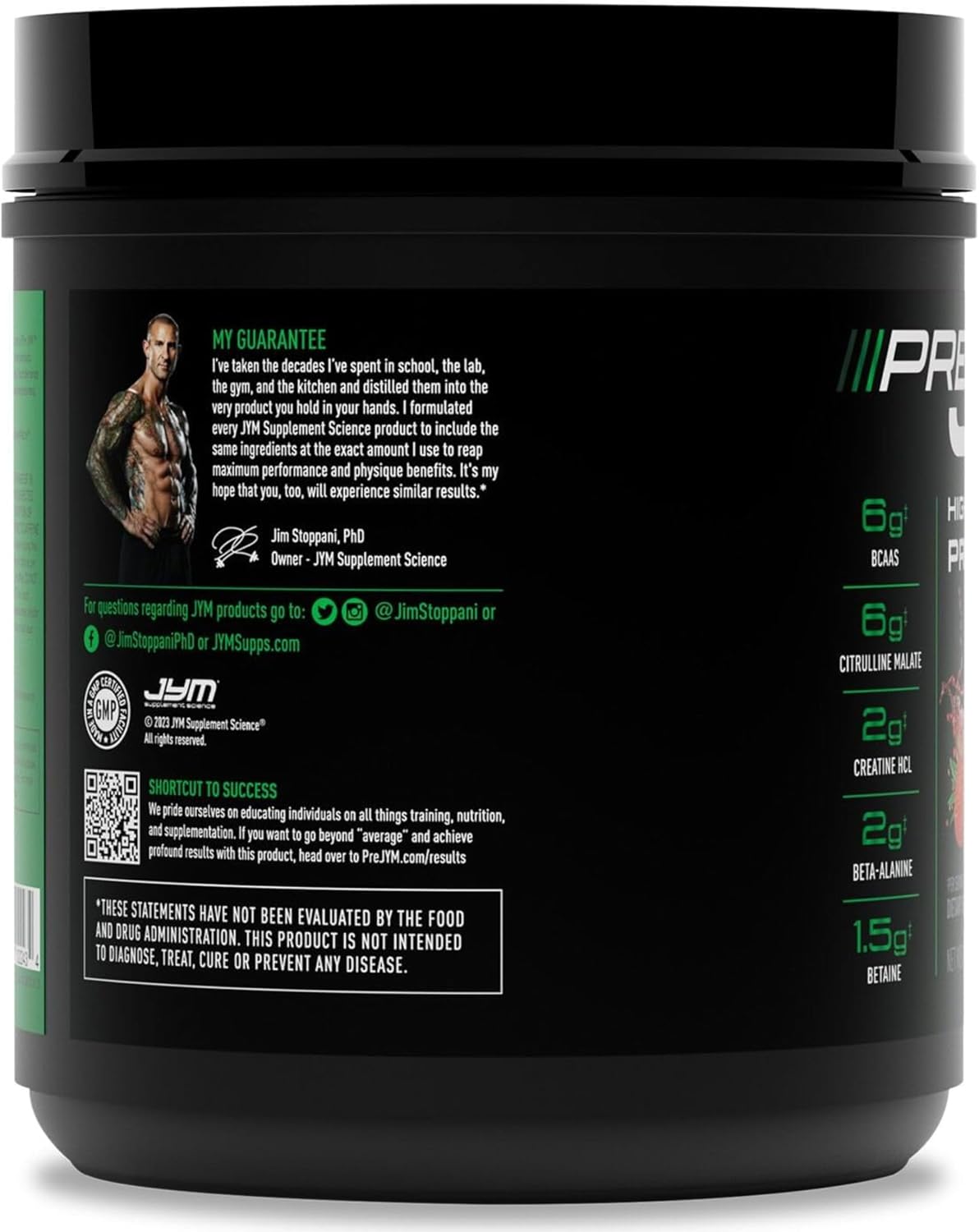 پودر پری‌ورک‌اوت JYM Supplement Science مدل Pre JYM Pineapple Strawberry، 30 سروینگ، طعم توت‌فرنگی