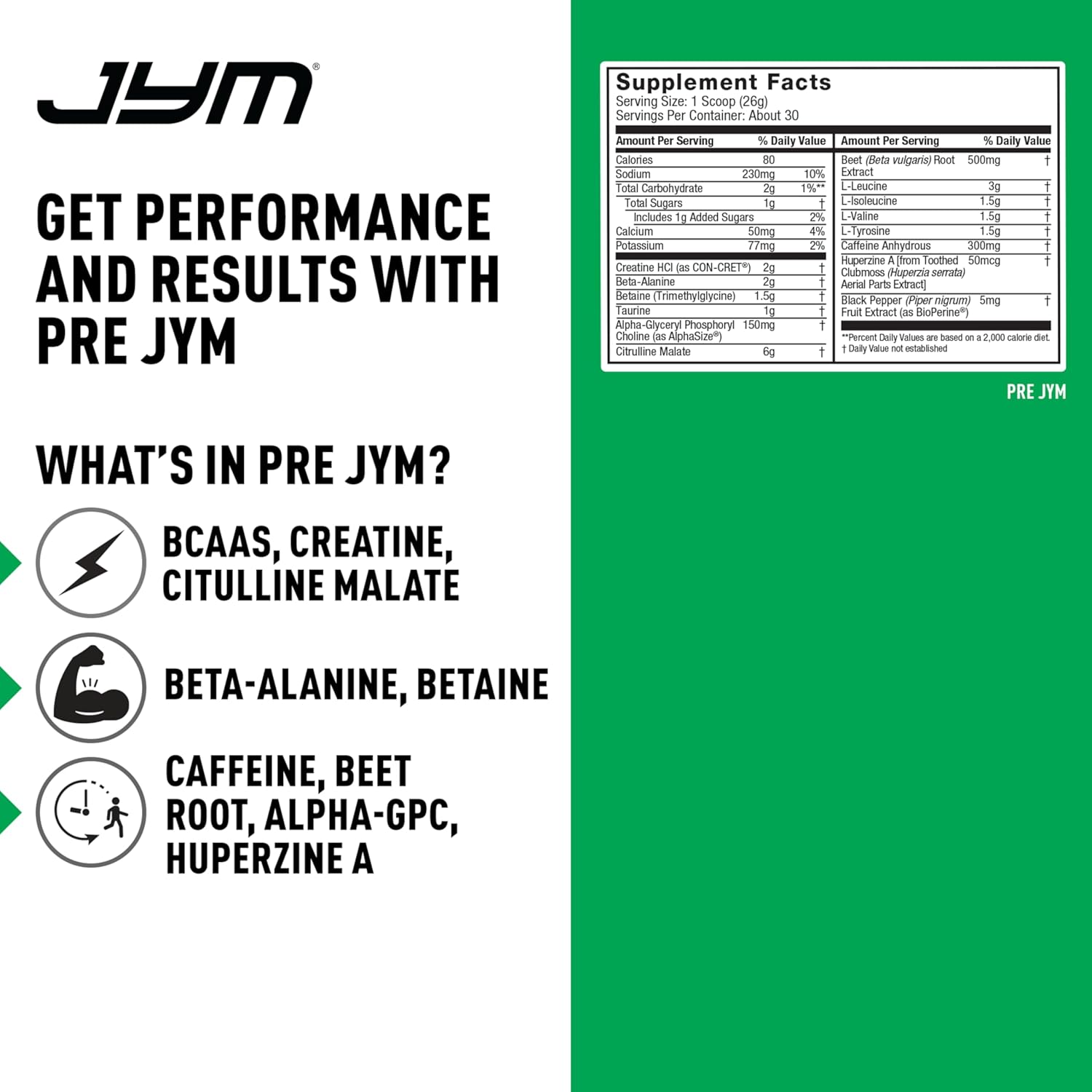 پودر پری‌ورک‌اوت JYM Supplement Science مدل Pre JYM Pineapple Strawberry، 30 سروینگ، طعم توت‌فرنگی