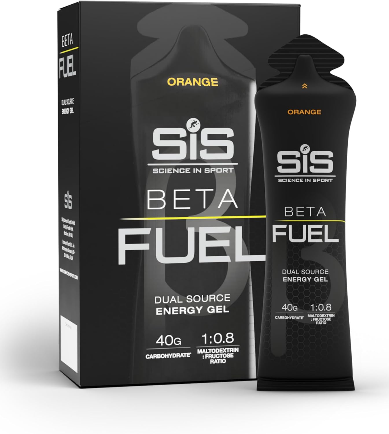 پودر نوشیدنی کربوهیدراتی ساینس این اسپرت مدل Beta Fuel Energy Gels، 6 بسته، طعم پرتقال
