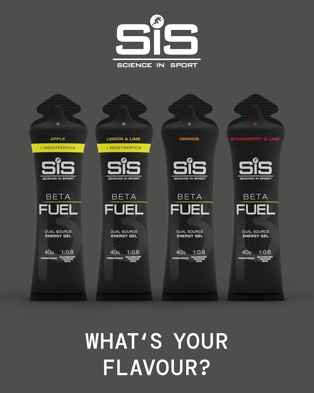 پودر نوشیدنی کربوهیدراتی ساینس این اسپرت مدل Beta Fuel Energy Gels، 6 بسته