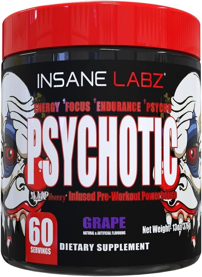 پودر پری‌ورک‌اوت اینسین لبز مدل Psychotic، طعم انگور