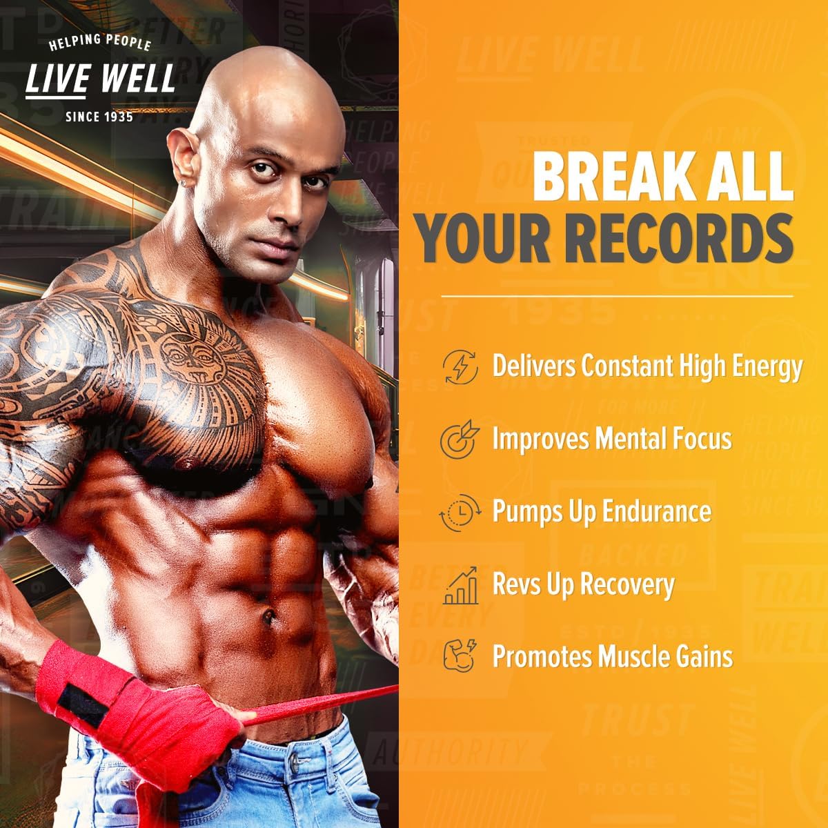 پودر پری‌ورک‌اوت GNC مدل Pro Performance، 360 گرم، 30 سروینگ، طعم لیمو