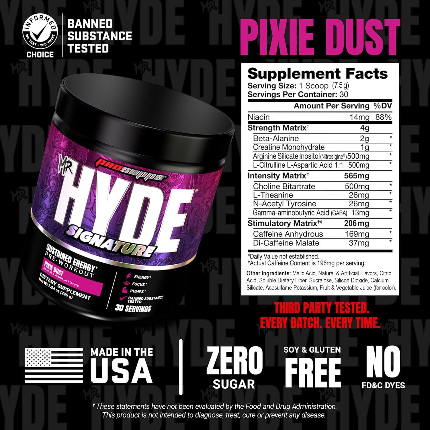 پودر پری‌ورک‌اوت پروساپس مدل Mr. Hyde Signature، 30 سروینگ