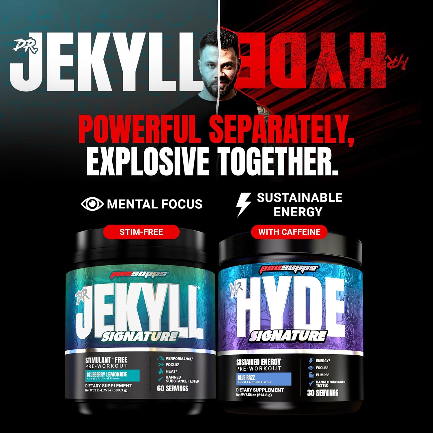 پودر پری‌ورک‌اوت پروساپس مدل Mr. Hyde Signature، 30 سروینگ
