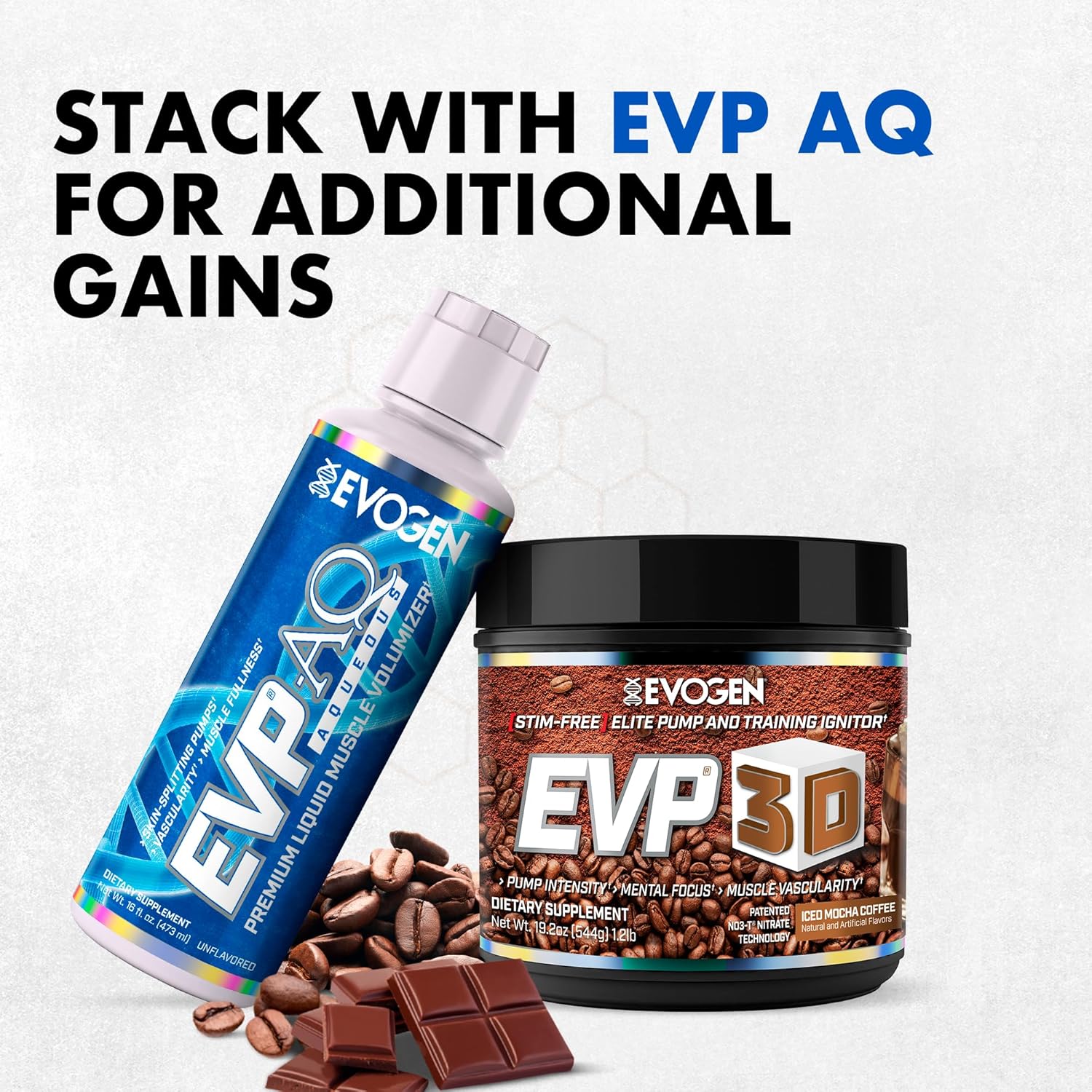 پودر پری‌ورک‌اوت اووژن مدل EVP 3D - Stim Free، 40 سروینگ