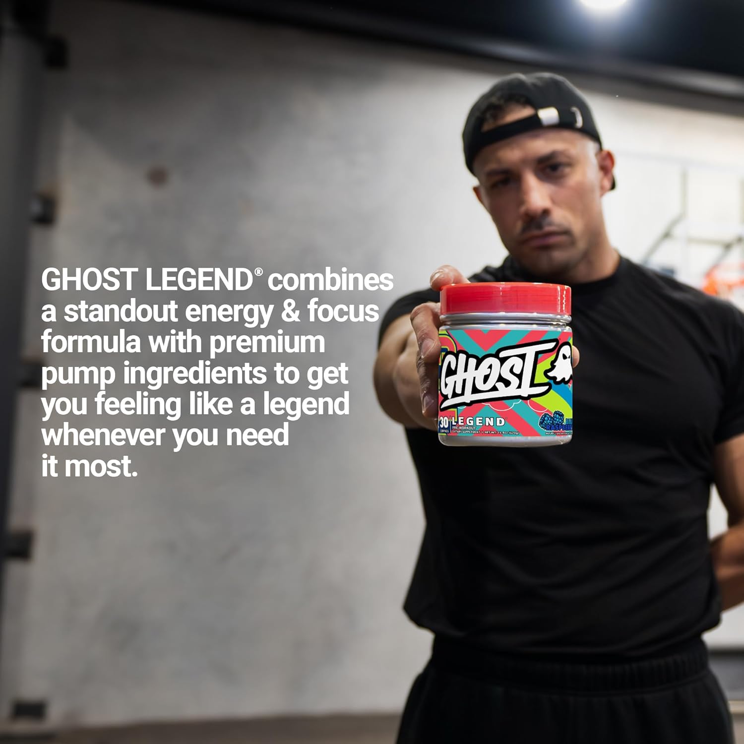 پودر پری‌ورک‌اوت گوست مدل Legend V3، 30 سروینگ، طعم تمشک آبی