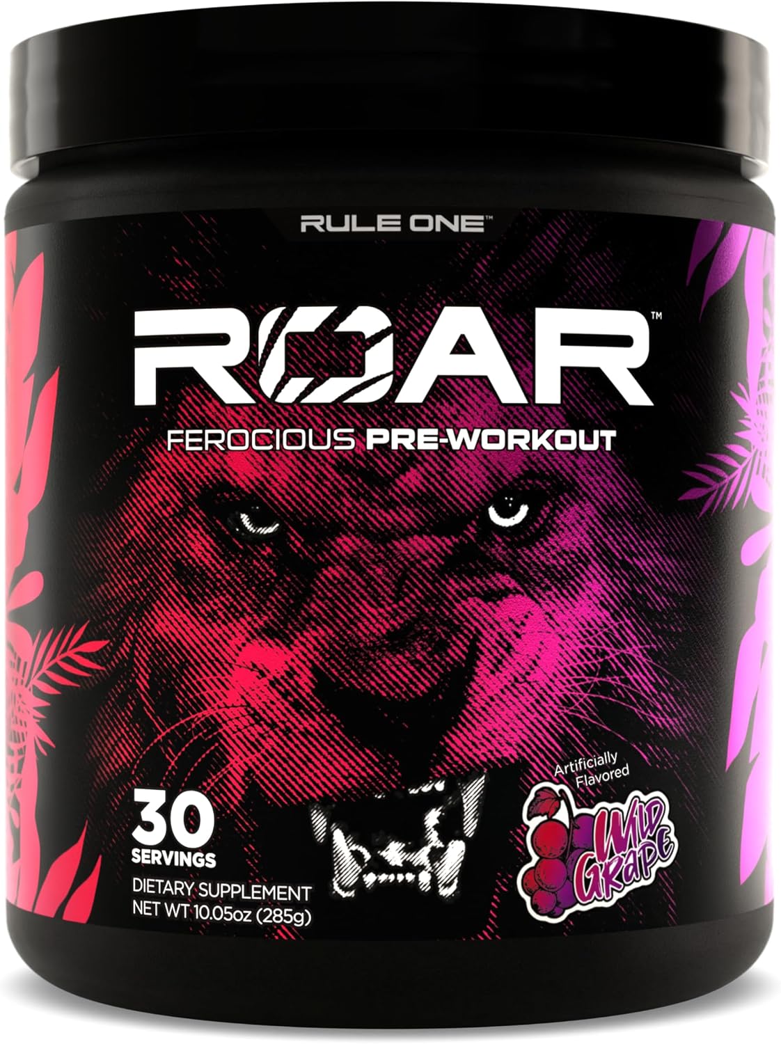 پودر پری‌ورک‌اوت Rule 1 مدل Roar Ferocious، 30 سروینگ، طعم انگور