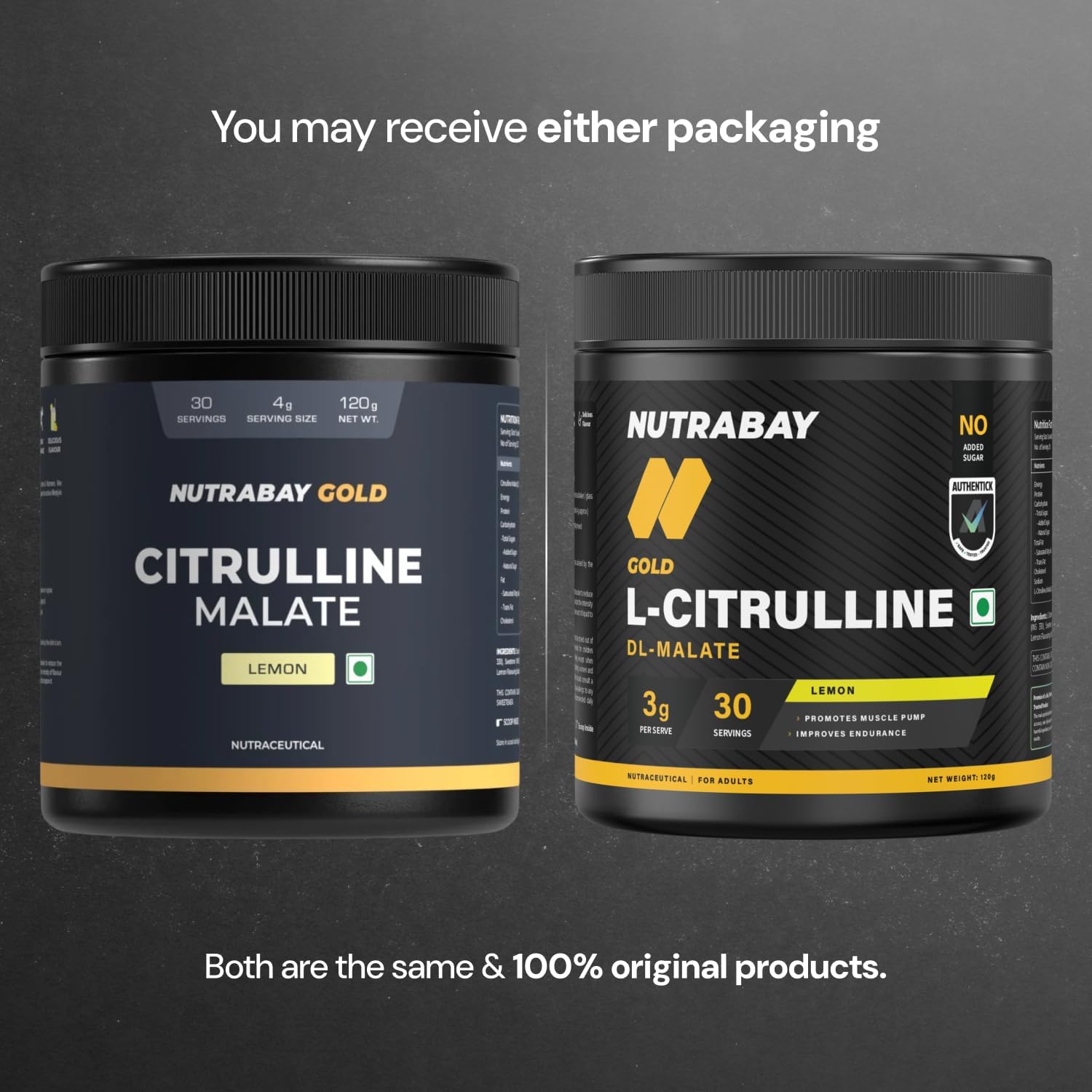 پودر پری‌ورک‌اوت نوتری‌بی مدل Gold Citrulline Malate 2:1، 120 گرم، طعم لیمو