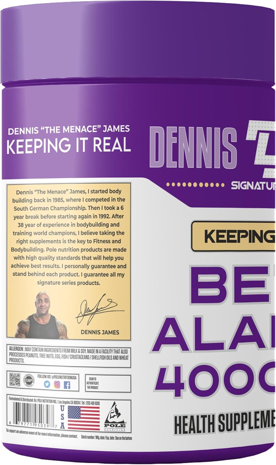 پودر بتا آلانین DENNIS JAMES مدل Signature Series، 60 سروینگ