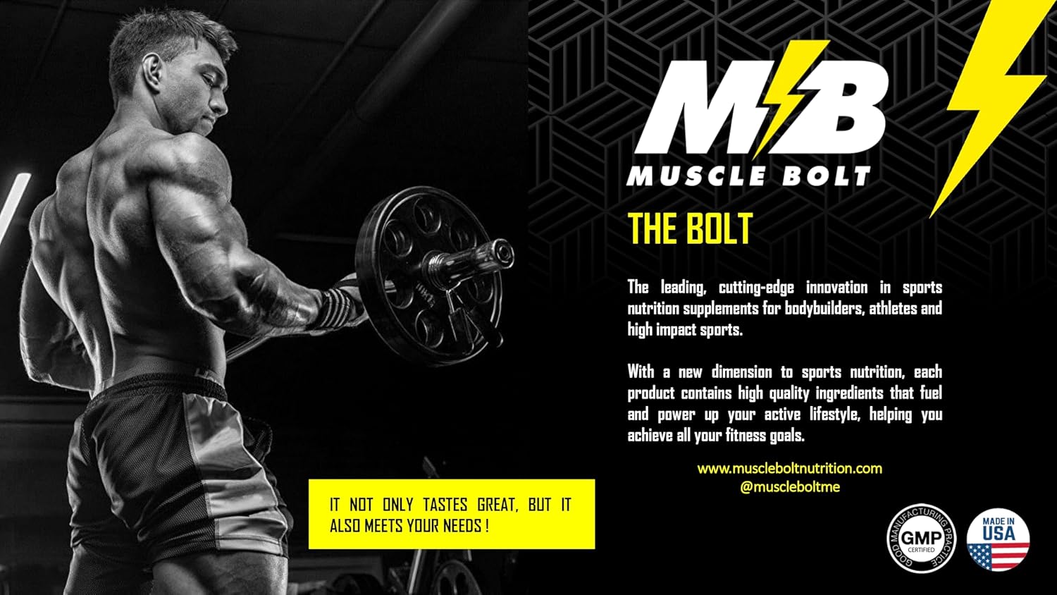 پودر پری‌ورک‌اوت Muscle Bolt مدل Power Plus، 210 گرم، طعم تمشک آبی