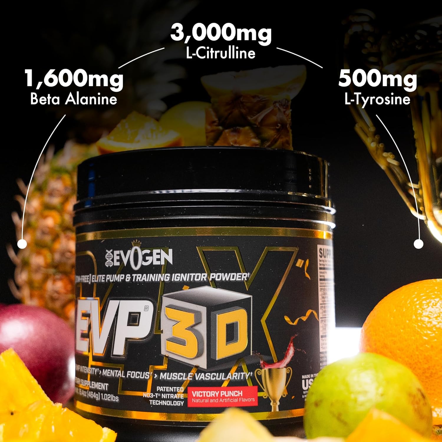 پودر پری‌ورک‌اوت اووژن مدل EVP 3D - Stim Free، 40 سروینگ
