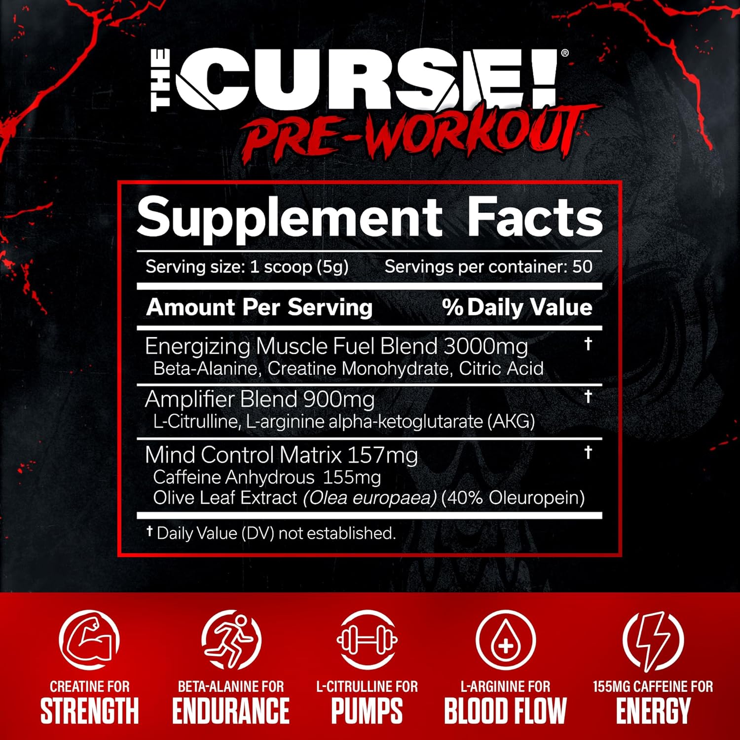 پودر پری‌ورک‌اوت JNX SPORTS مدل The !، 50 سروینگ، طعم Boost Energy