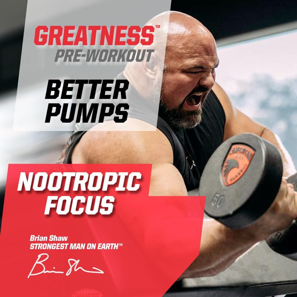 پودر پری‌ورک‌اوت Undefined Nutrition مدل Greatness، 30 سروینگ، طعم تمشک آبی