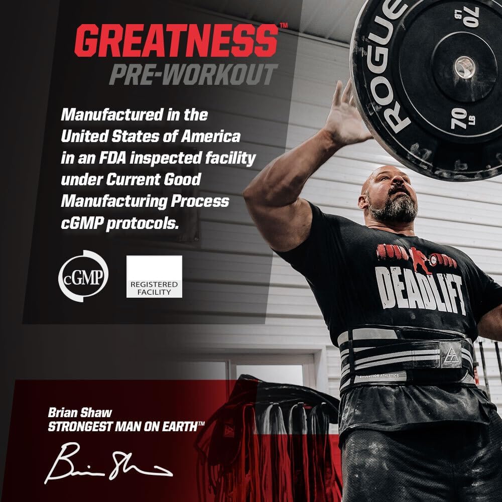 پودر پری‌ورک‌اوت Undefined Nutrition مدل Greatness، 30 سروینگ، طعم تمشک آبی