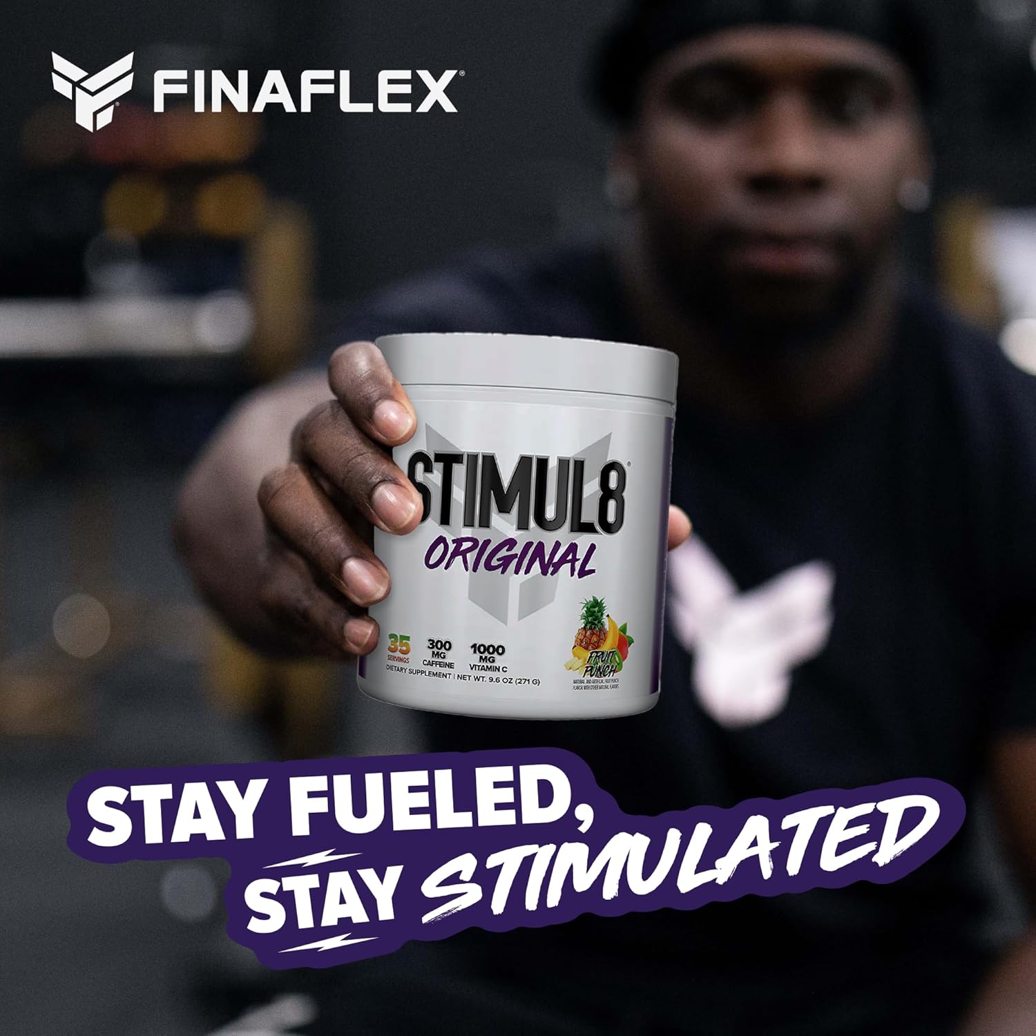 پودر پری‌ورک‌اوت FINAFLEX مدل STIMUL8 Original، 35 سروینگ، طعم پانچ میوه