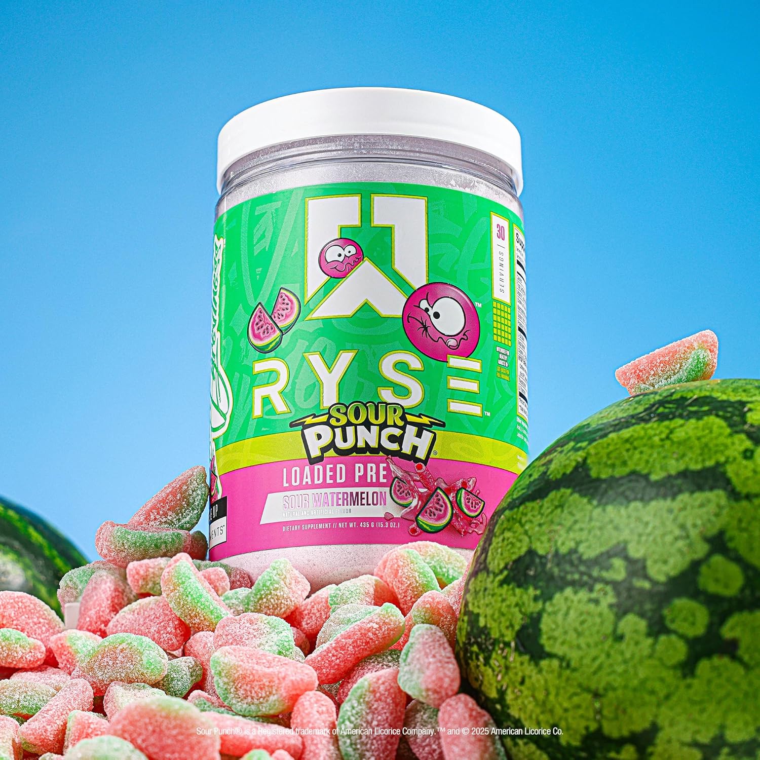 پودر پری‌ورک‌اوت رایز مدل RYSE Loaded، طعم هندوانه