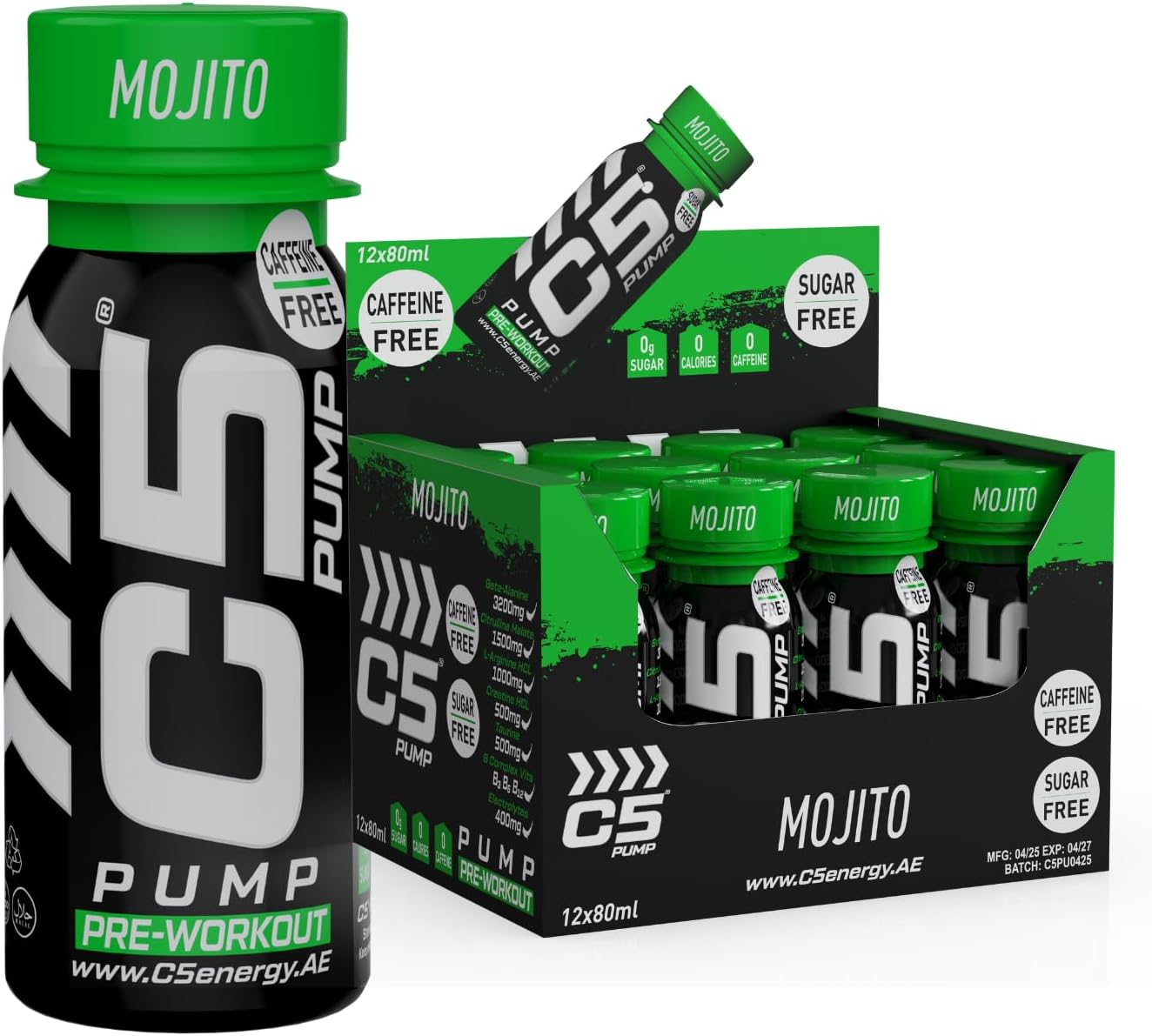 نوشیدنی پری‌ورک‌اوت C5 مدل PUMP Shot، 80 میلی‌لیتر