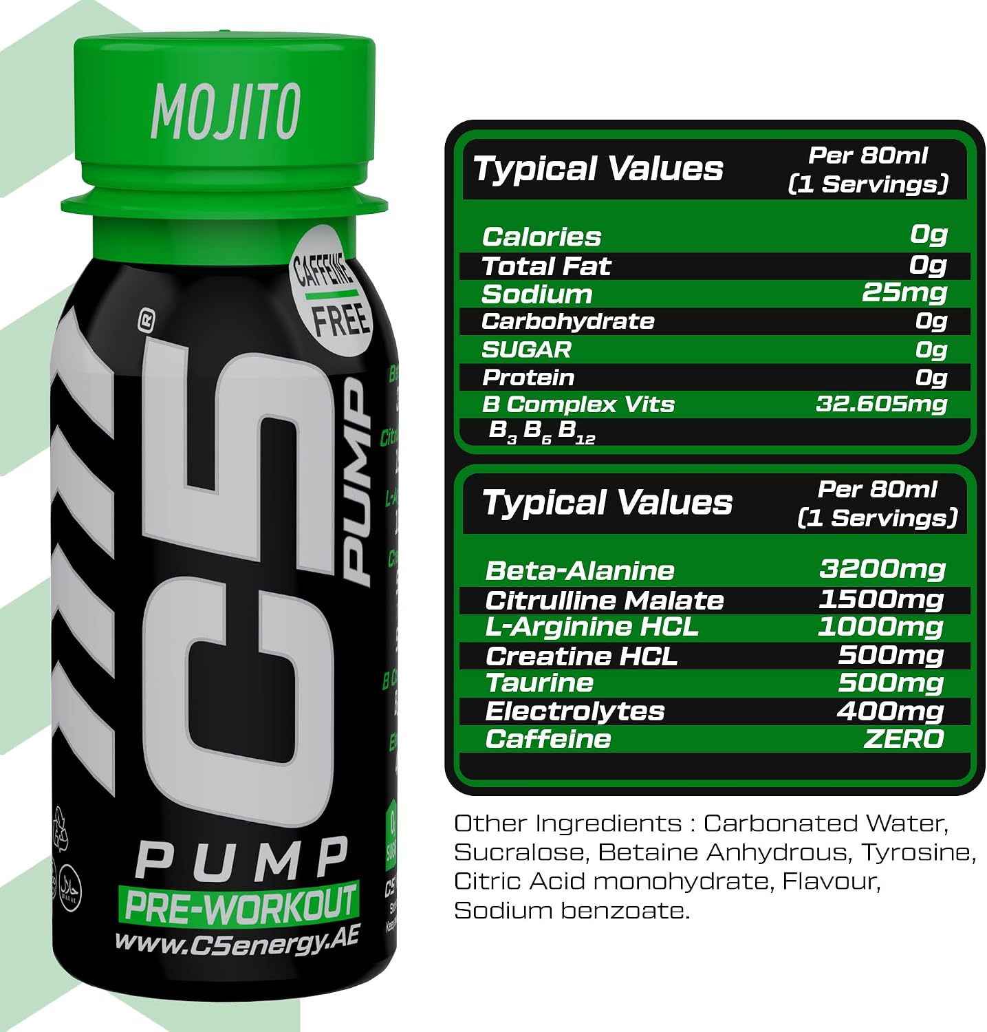 نوشیدنی پری‌ورک‌اوت C5 مدل PUMP Shot، 80 میلی‌لیتر