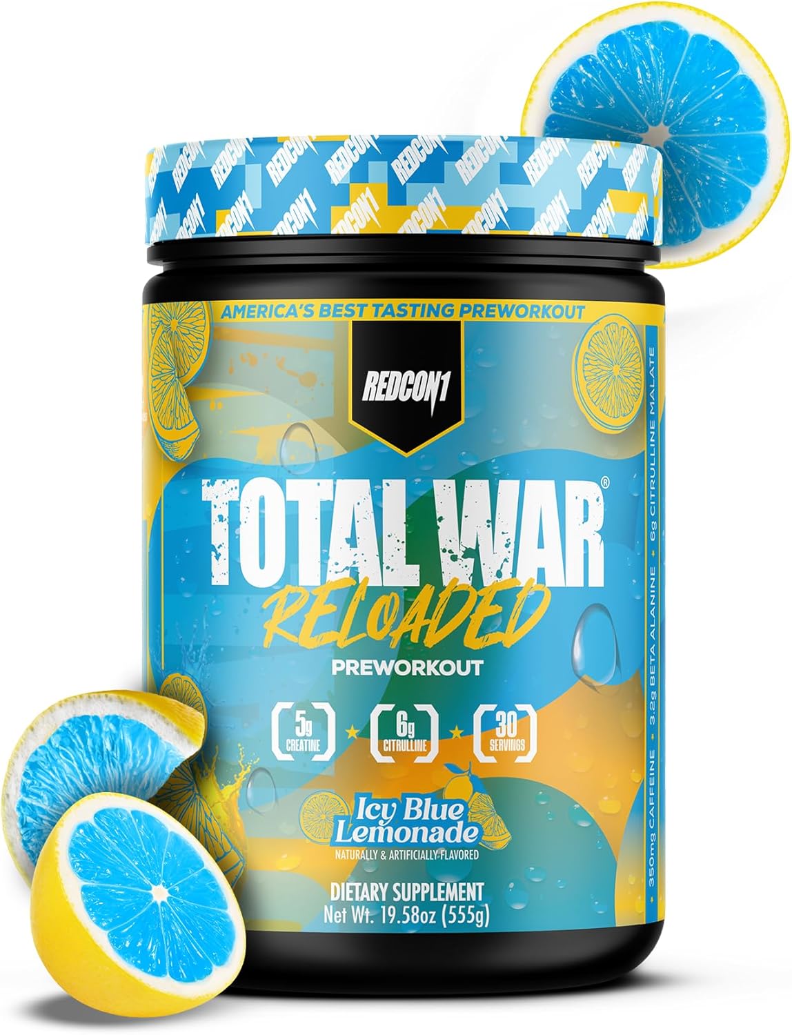 پودر پری‌ورک‌اوت ردکان وان مدل Total War Reloaded، 30 سروینگ، طعم لیمو