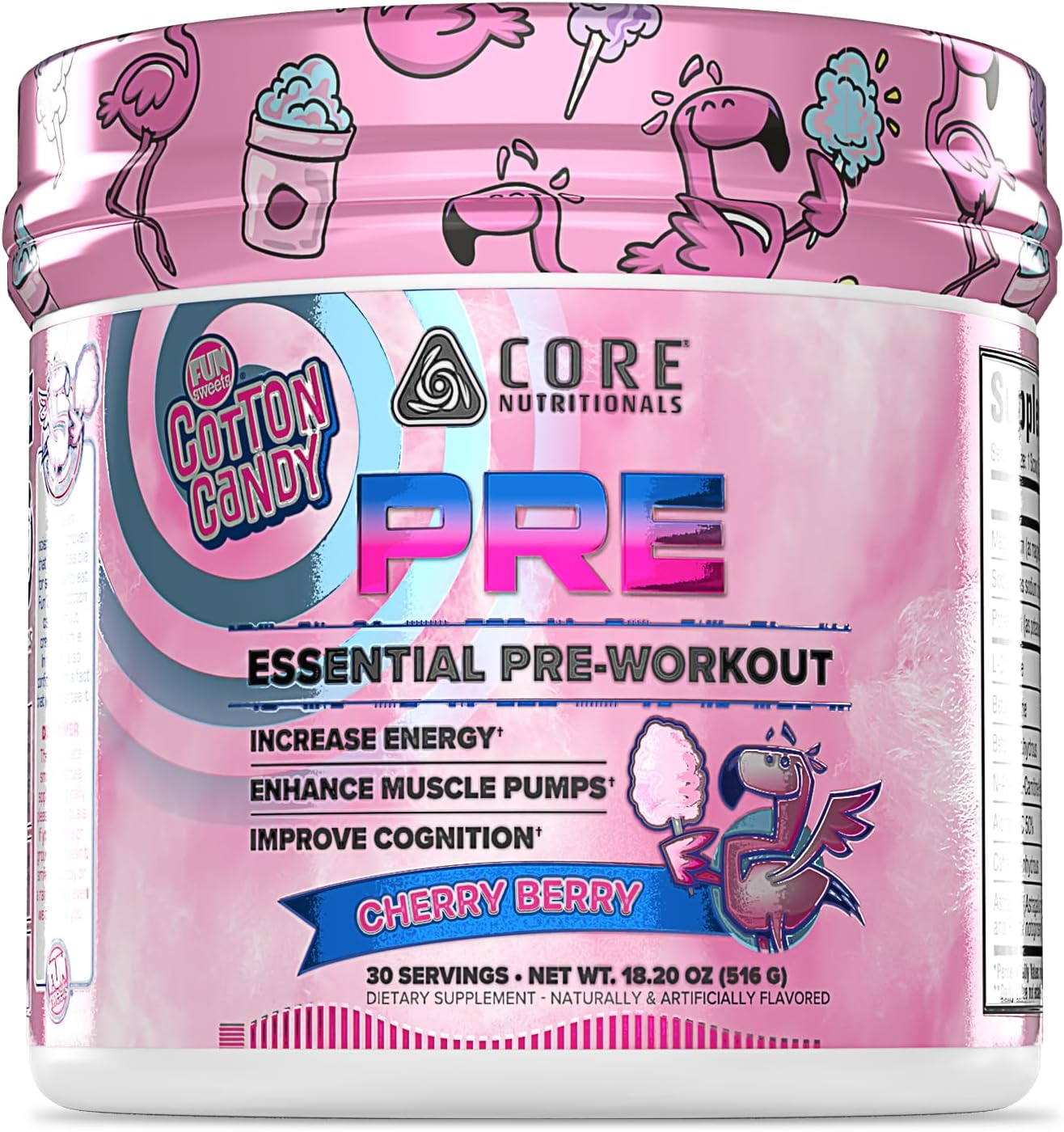 پودر پری‌ورک‌اوت Core Nutritionals، 30 سروینگ، طعم بری