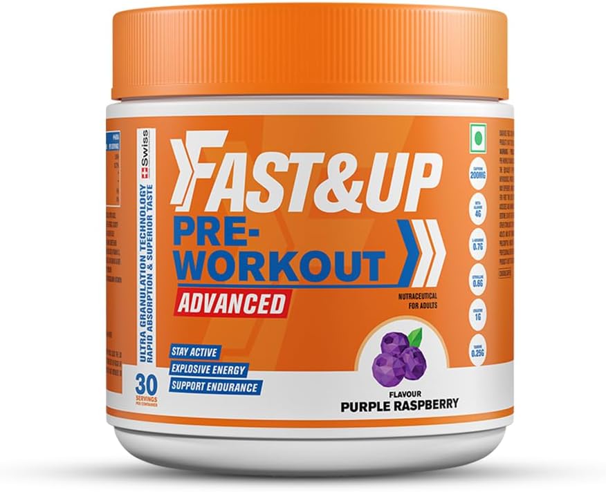 پودر پری‌ورک‌اوت FAST&UP، 300 گرم، طعم بری