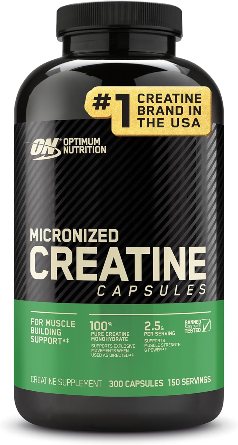 کپسول کراتین مونوهیدرات Optimum Nutrition – 300 کپسول، میکرونیزه
