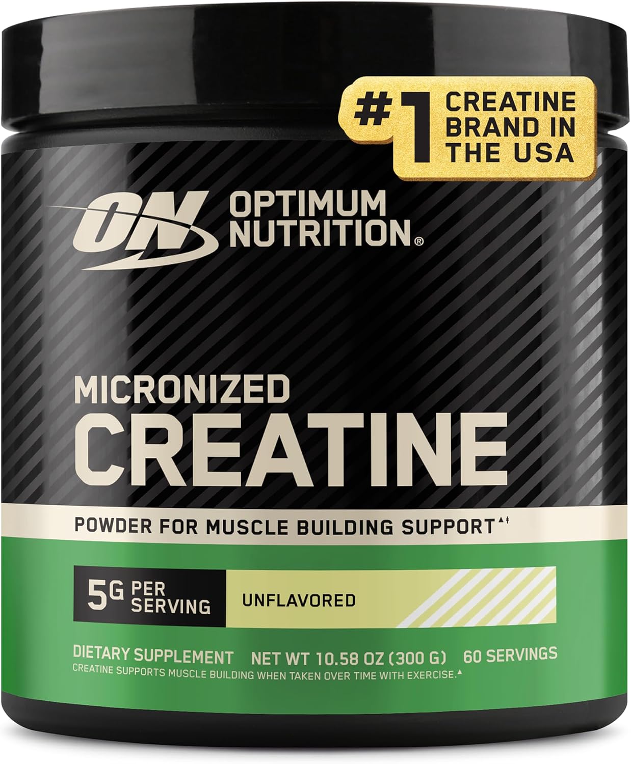 پودر کراتین مونوهیدرات Optimum Nutrition – 300 گرم، 60 وعده، بدون طعم