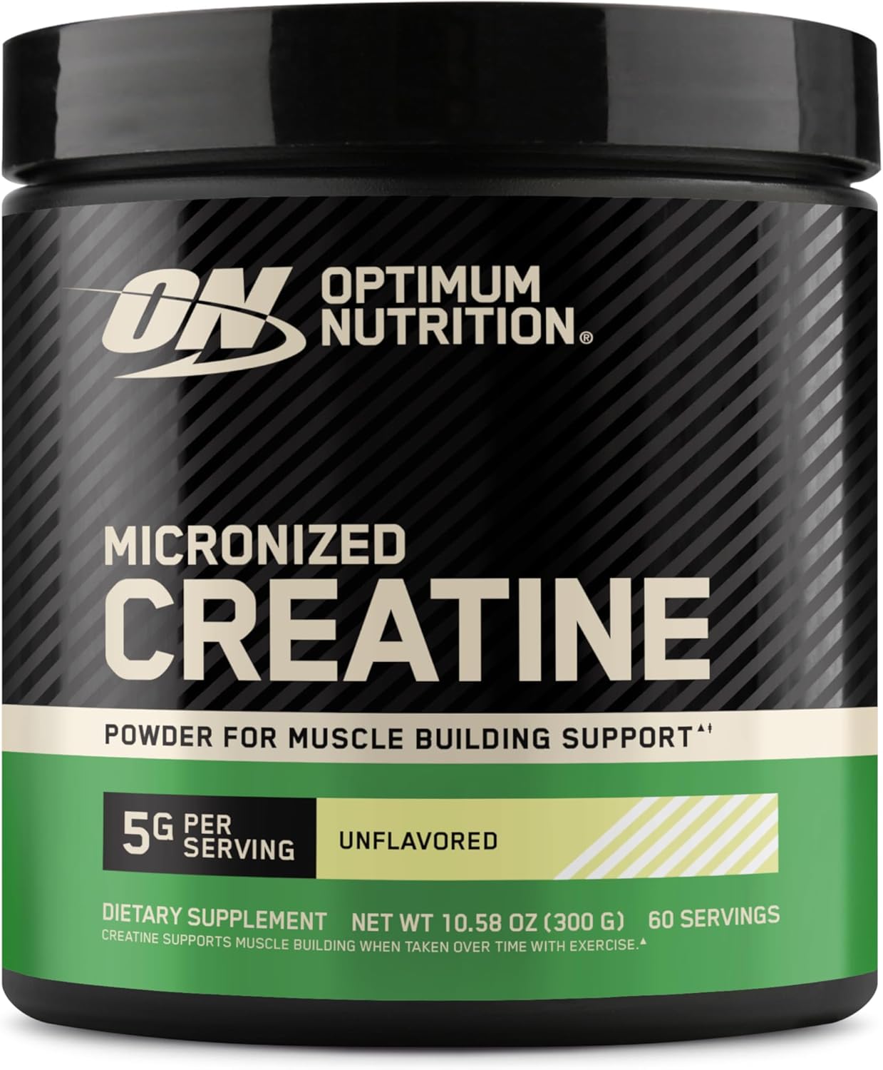 پودر کراتین مونوهیدرات Optimum Nutrition – 300 گرم، 60 وعده، بدون طعم
