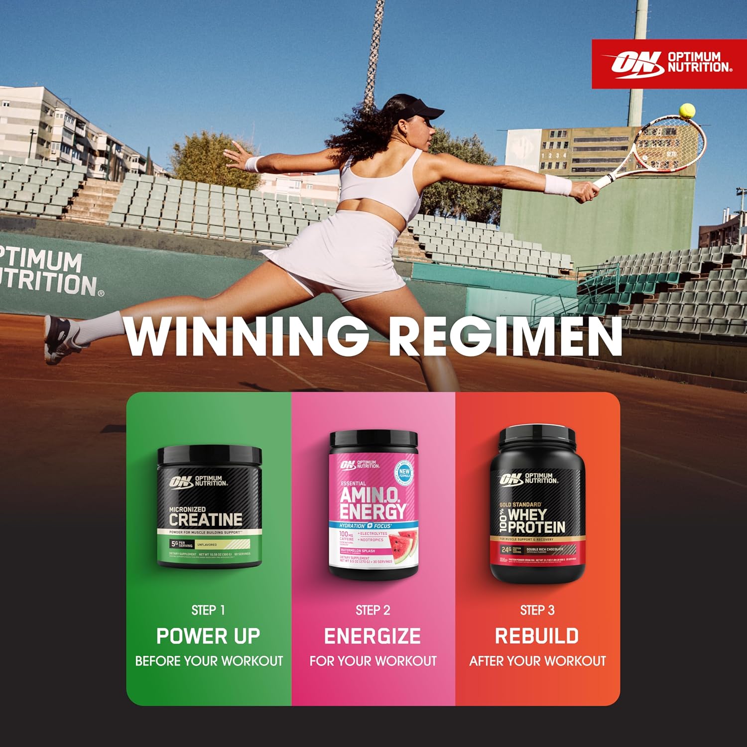 پودر کراتین مونوهیدرات Optimum Nutrition – 300 گرم، 60 وعده، بدون طعم