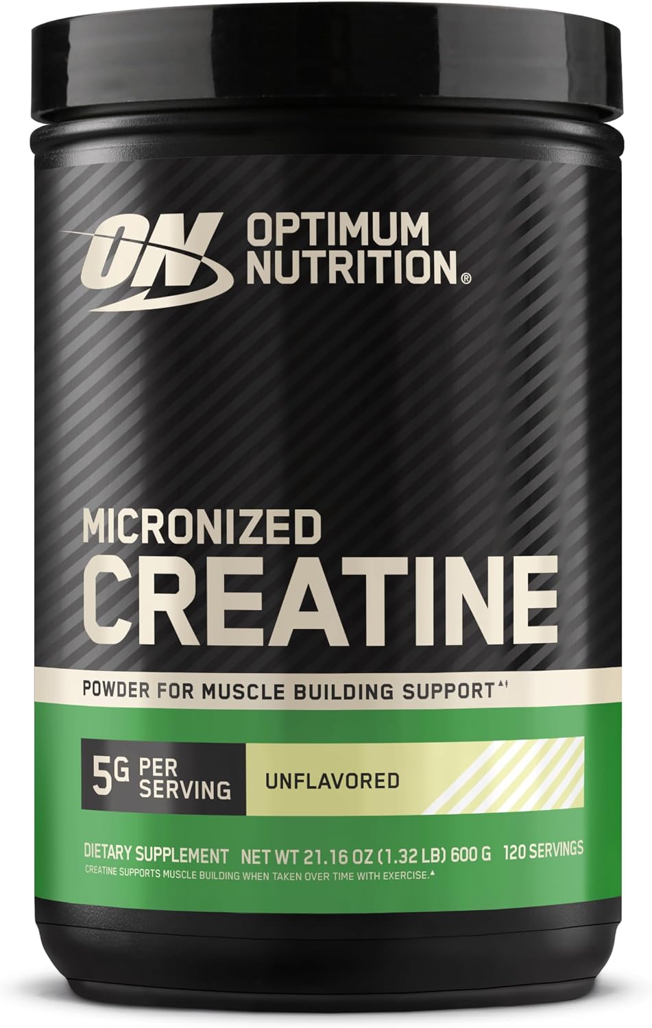 پودر کراتین مونوهیدرات Optimum Nutrition – 600 گرم، 120 وعده، بدون طعم