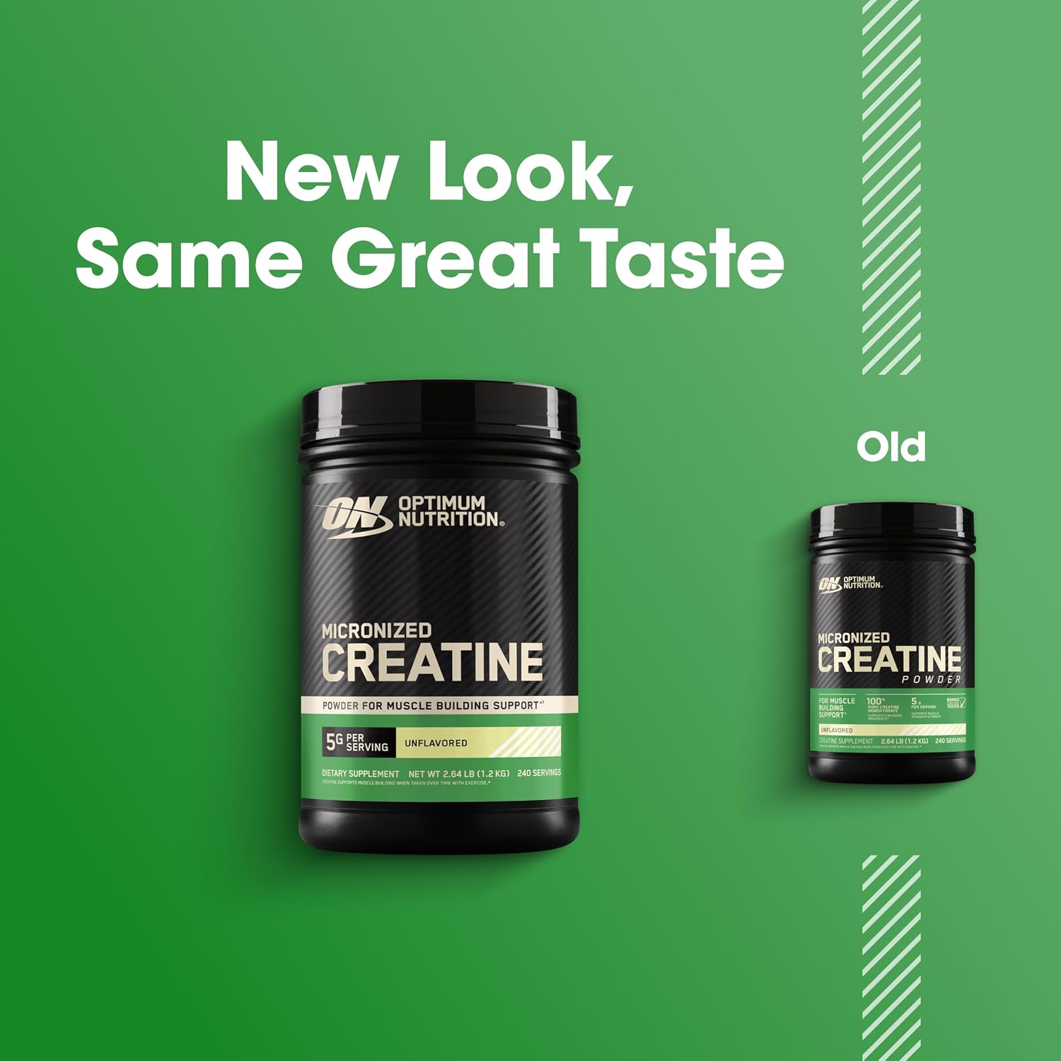 پودر کراتین مونوهیدرات Optimum Nutrition – 1200 گرم، 240 وعده، بدون طعم