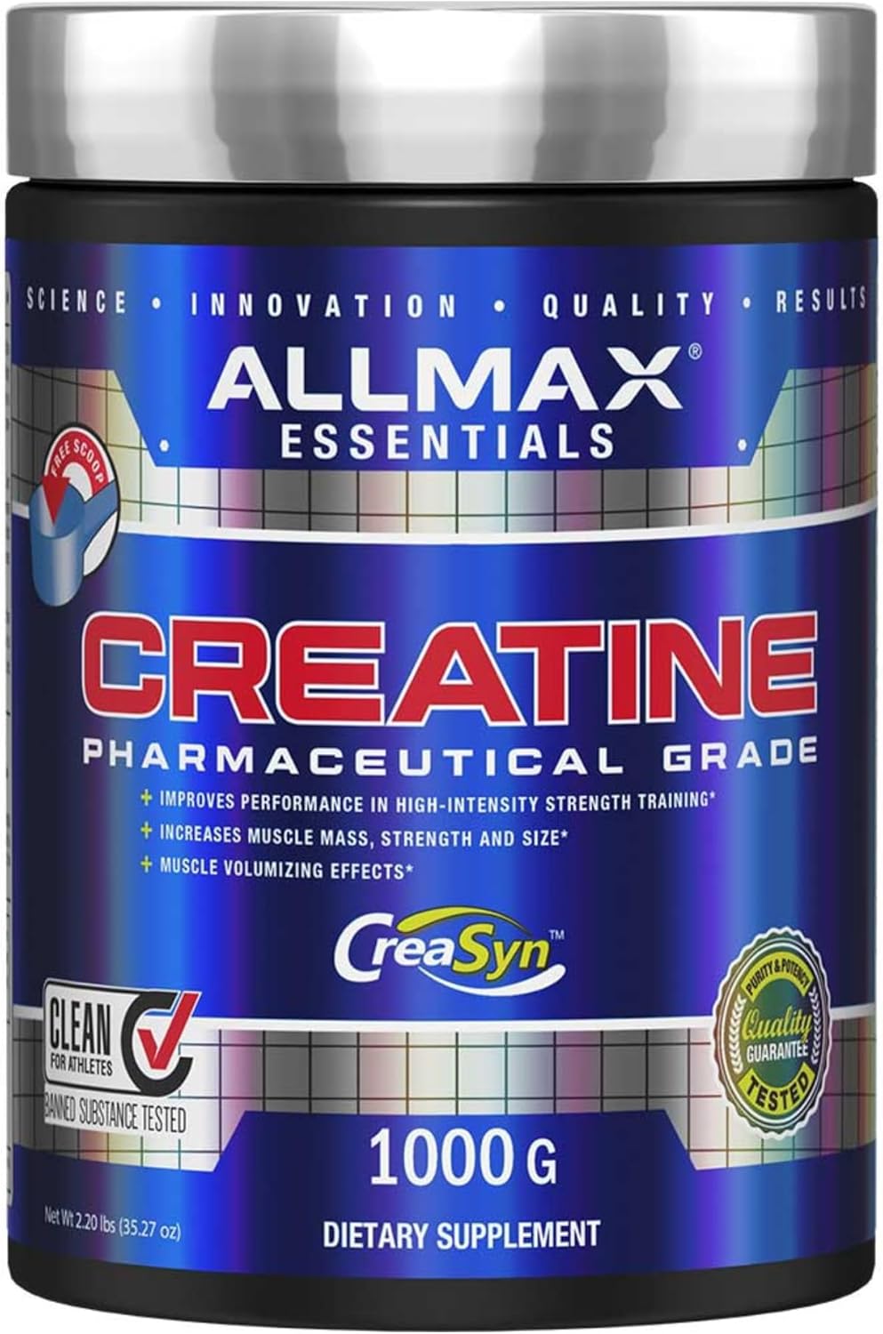 پودر کراتین ALLMAX – 1000 گرم، 200 وعده، میکرونیزه
