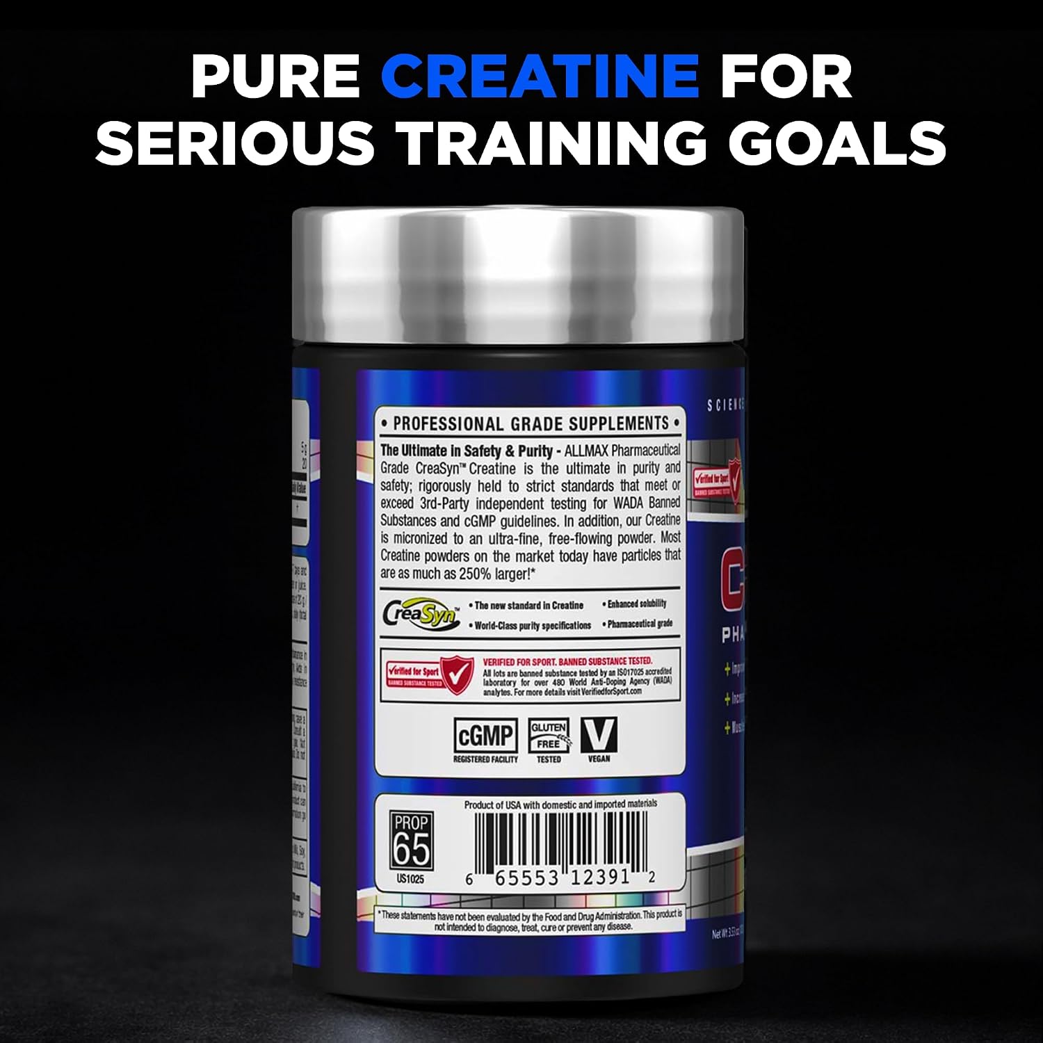 پودر کراتین مونوهیدرات ALLMAX – 100 گرم، میکرونیزه