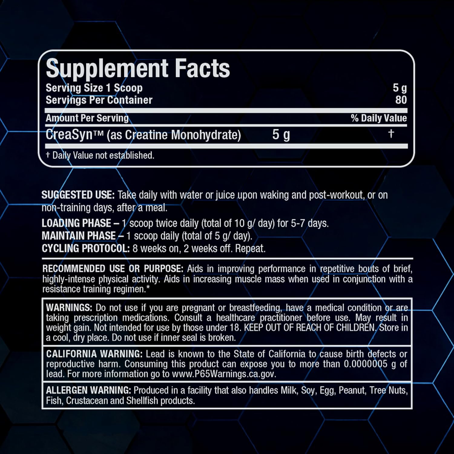 پودر کراتین مونوهیدرات ALLMAX – 400 گرم