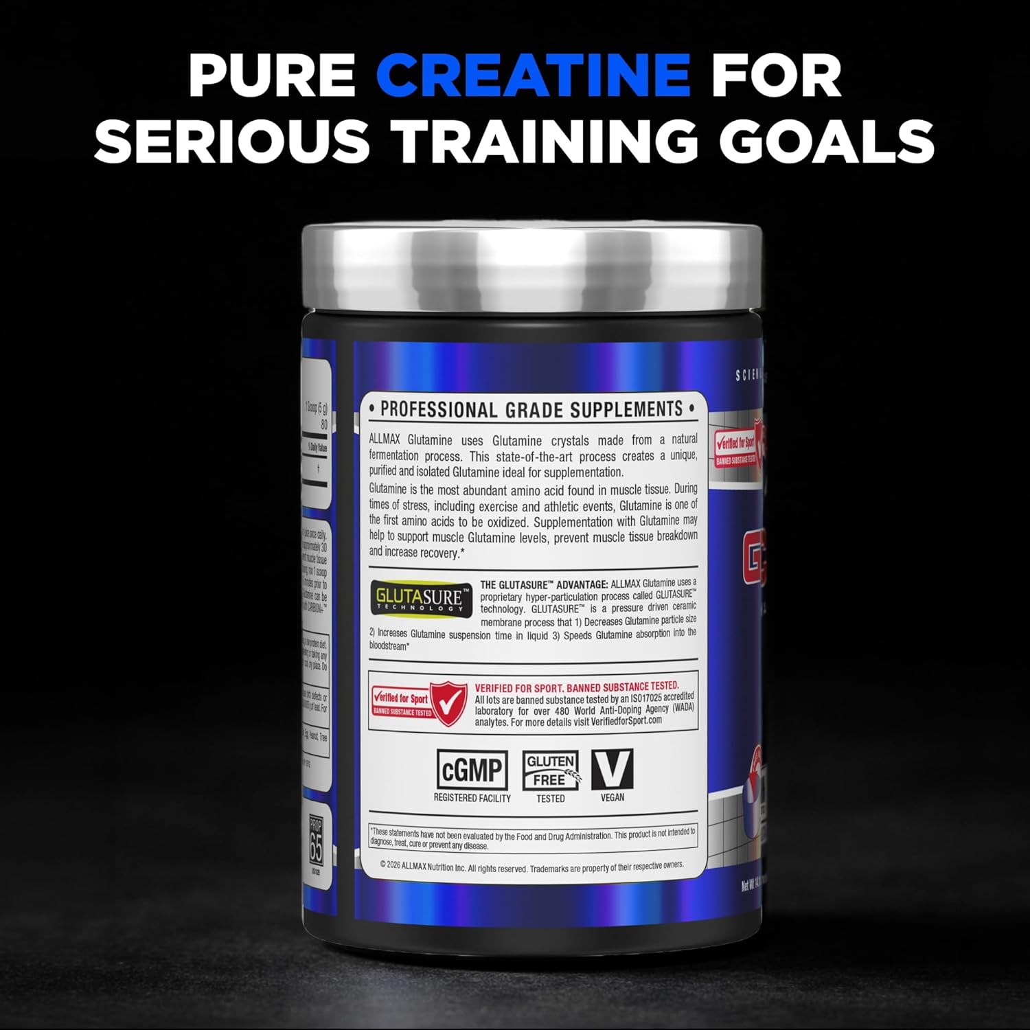 پودر کراتین مونوهیدرات ALLMAX – 400 گرم