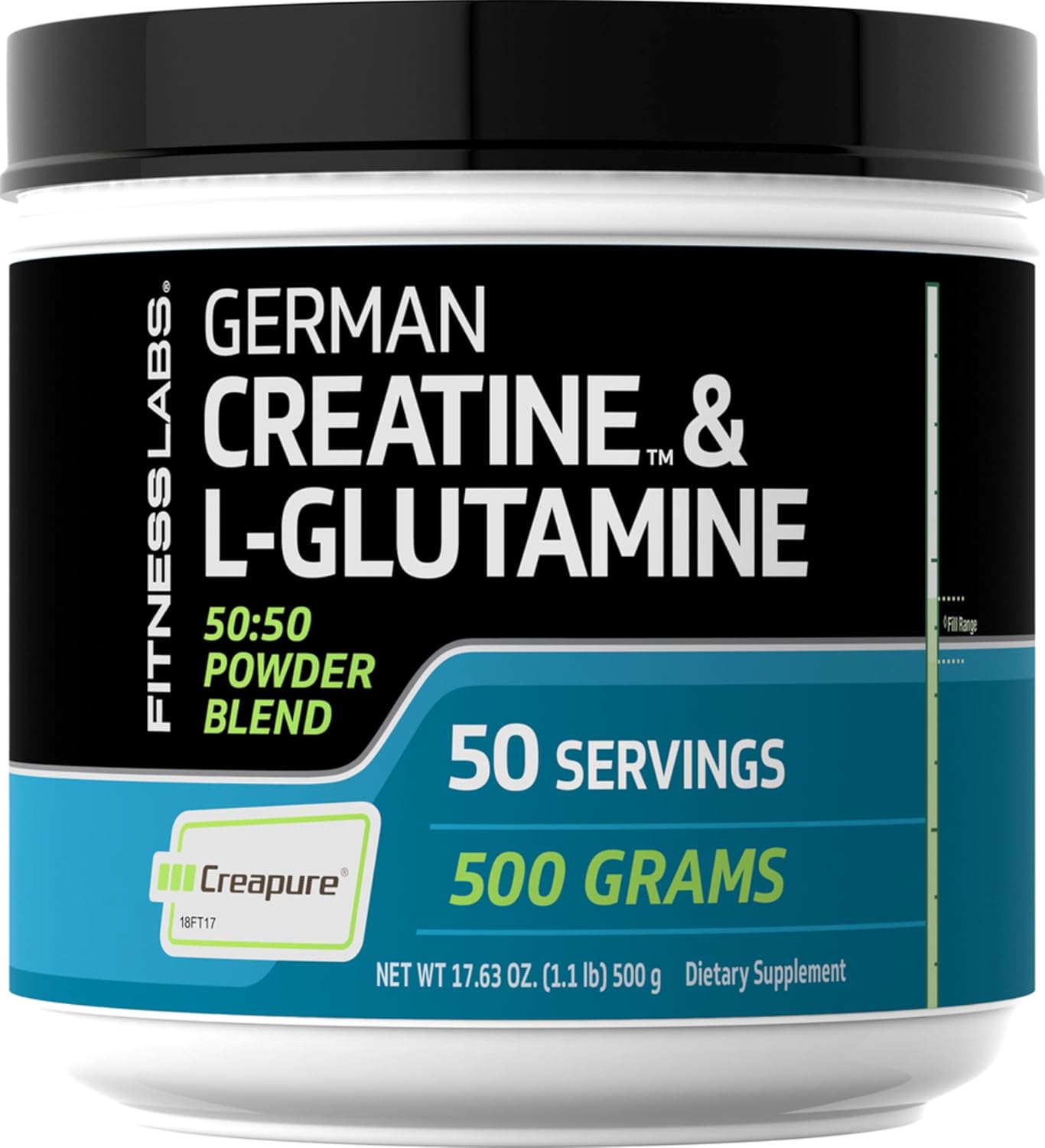 پودر کراتین مونوهیدرات Fitness Labs Creapure – 500 گرم، وگان