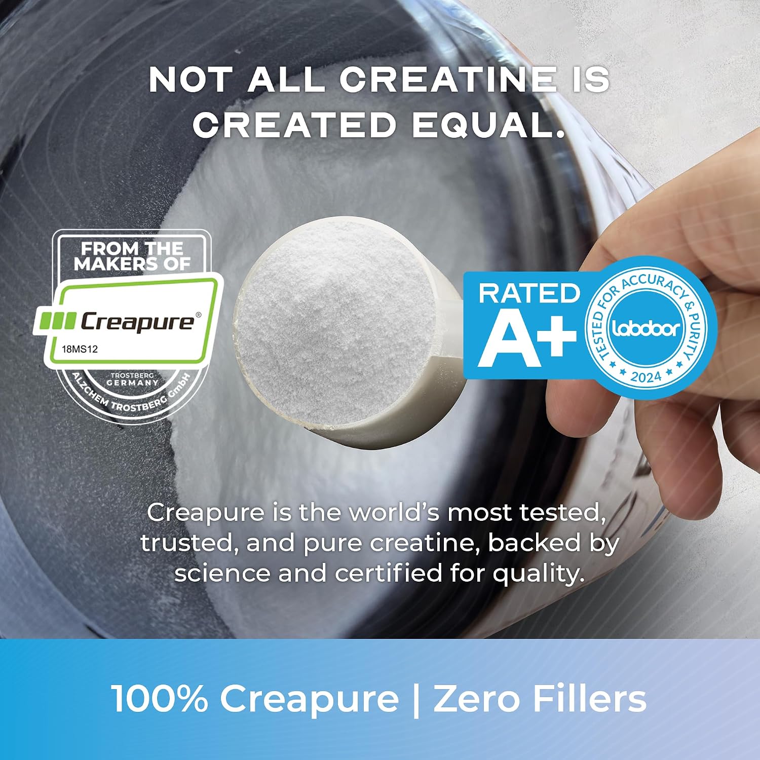 پودر گینر Muscle Feast Creapure – 300 گرم، بدون طعم، وگان