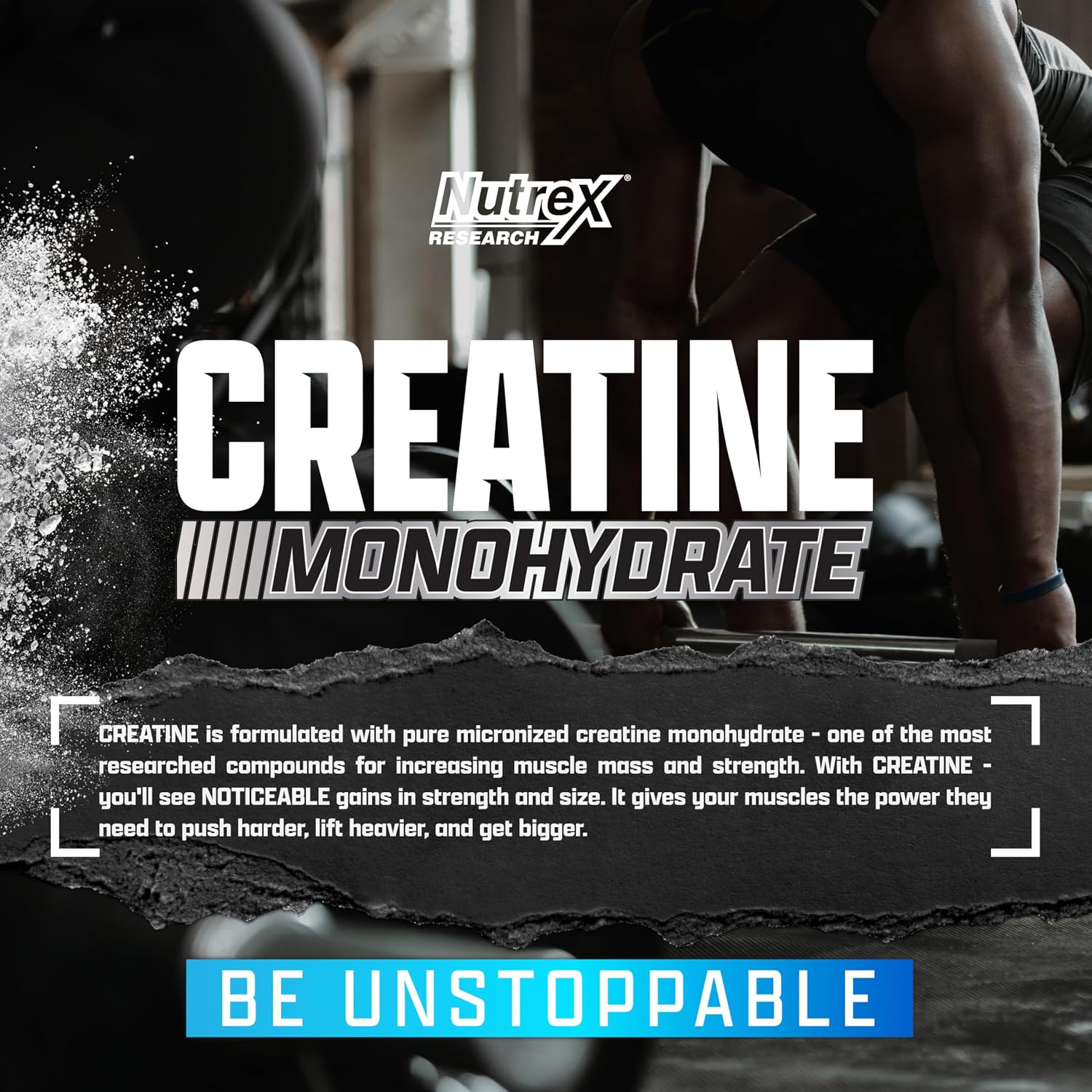 پودر کراتین Nutrex Research – 300 گرم، میکرونیزه