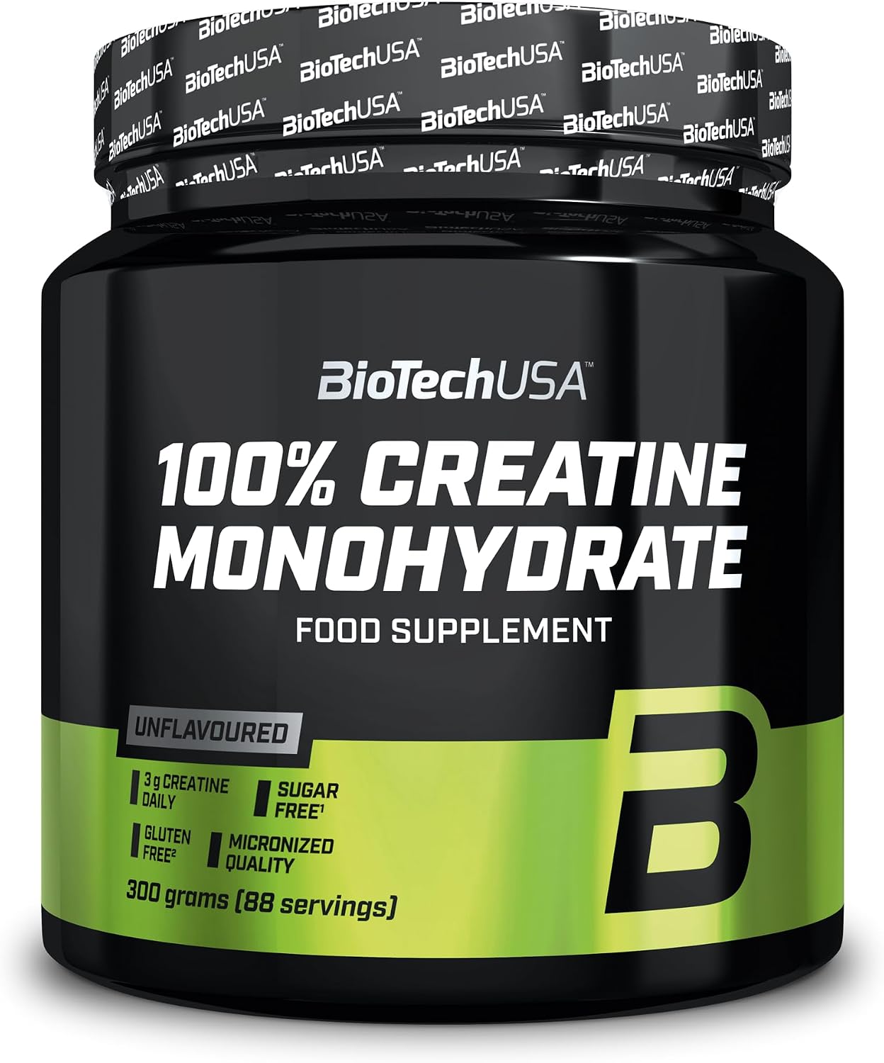پودر کراتین مونوهیدرات BioTechUSA – 300 گرم، بدون طعم، میکرونیزه