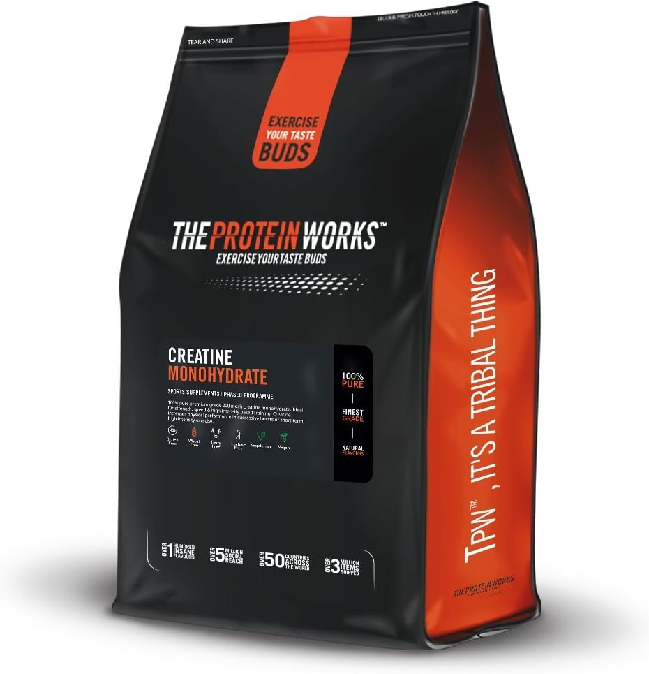 پودر کراتین مونوهیدرات THE PROTEIN WORKS – 500 گرم، 125 وعده، طعم بری