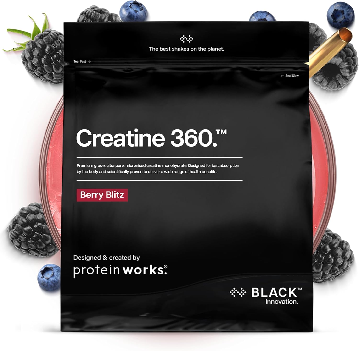 پودر کراتین مونوهیدرات THE PROTEIN WORKS – 500 گرم، 125 وعده، طعم بری