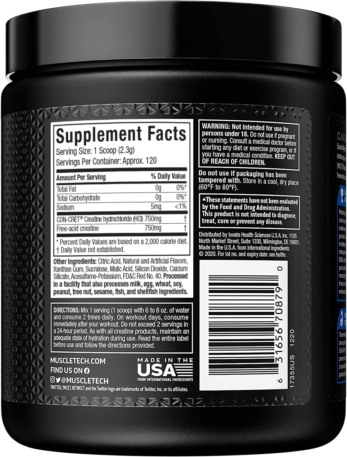پودر کراتین HCL Muscletech Cell-Tech Creactor – 257 گرم، 120 وعده، طعم فروت پانچ