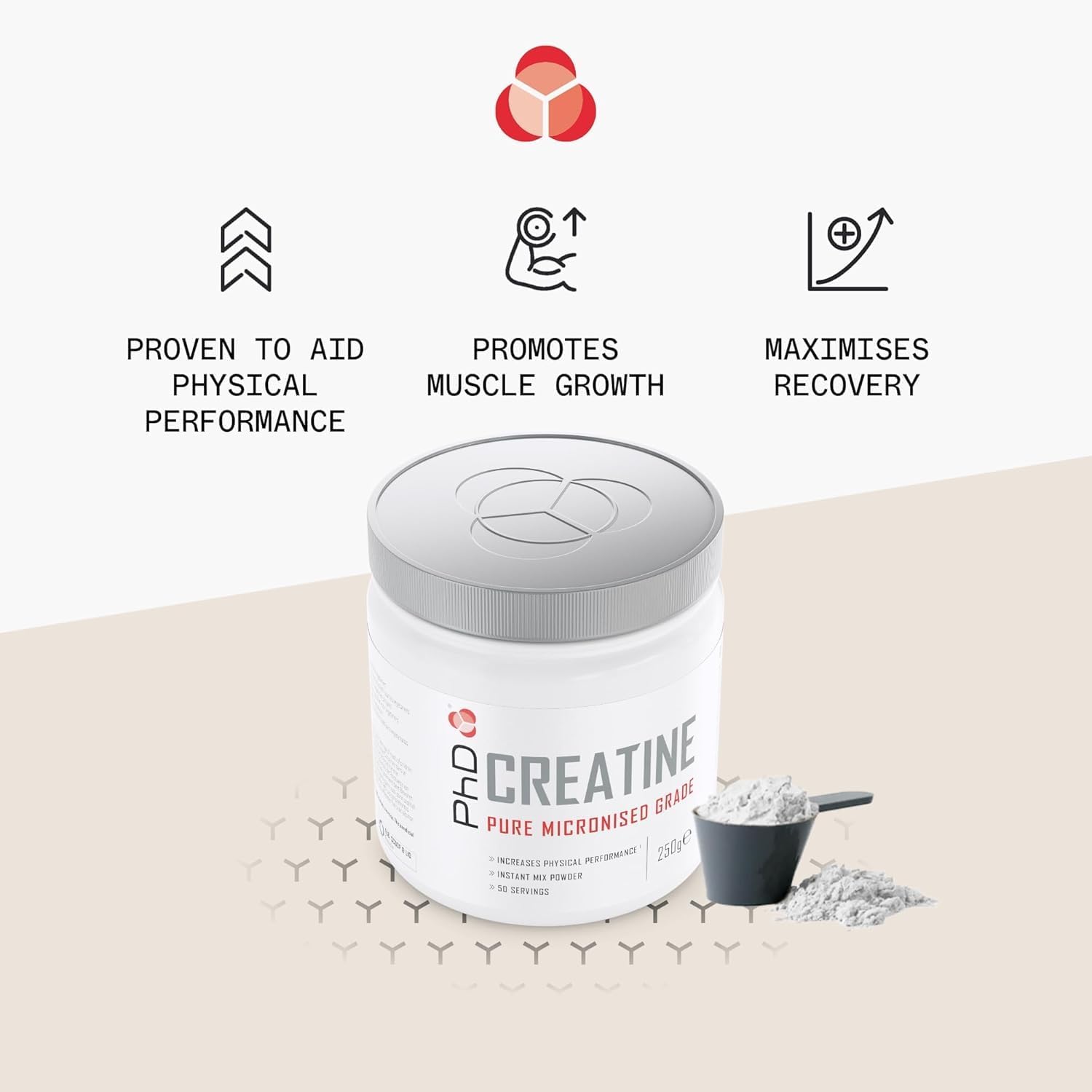 پودر کراتین مونوهیدرات PhD – 250 گرم، میکرونیزه