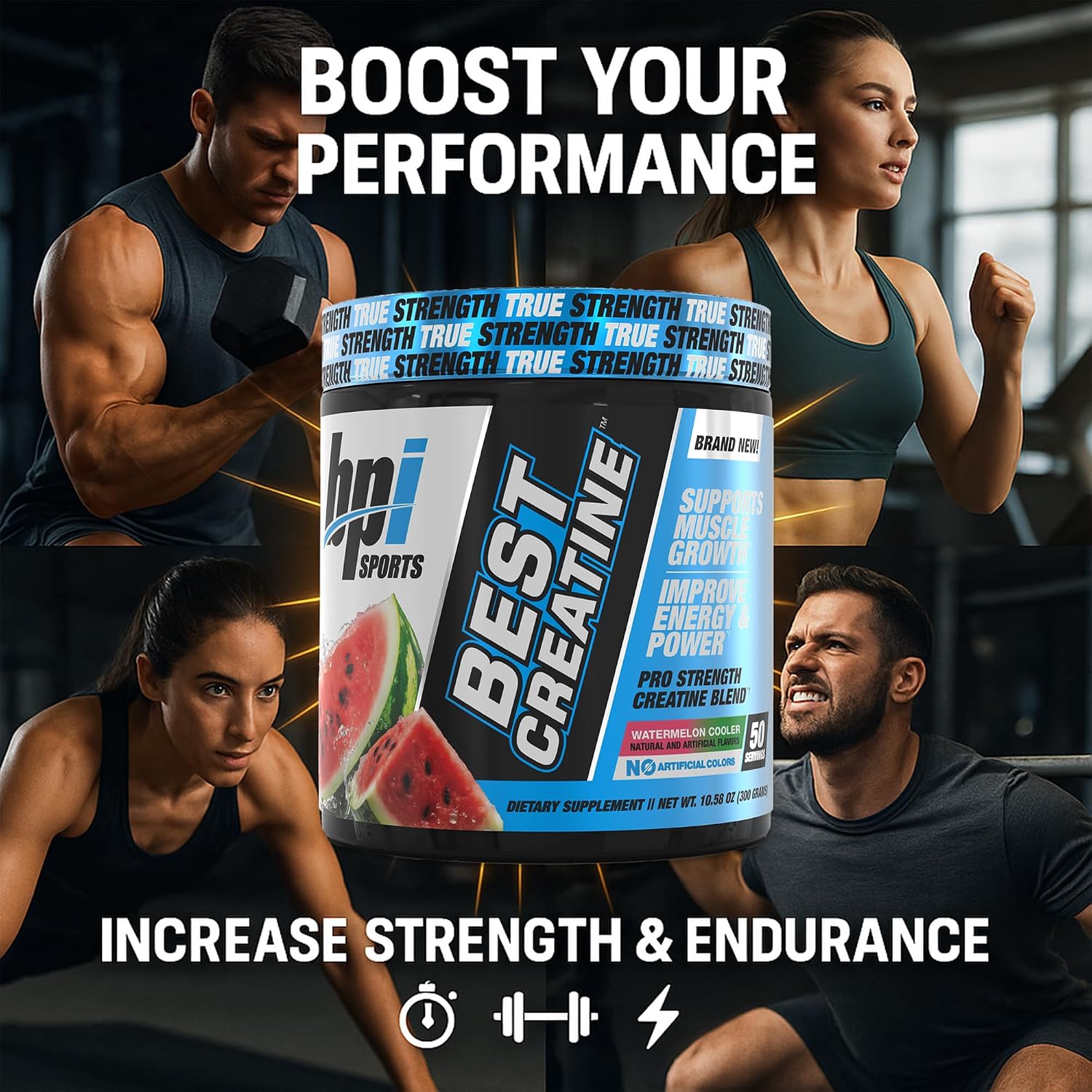 پودر کراتین BPI Sports – 50 وعده، طعم هندوانه