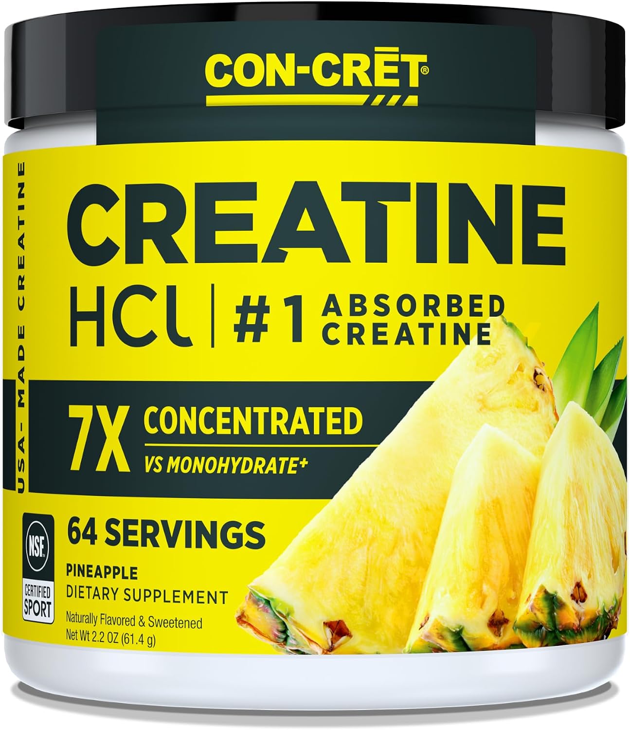 پودر کراتین HCL CON-CRET CON-CRET – 64 وعده، دارای گواهی NSF Sport