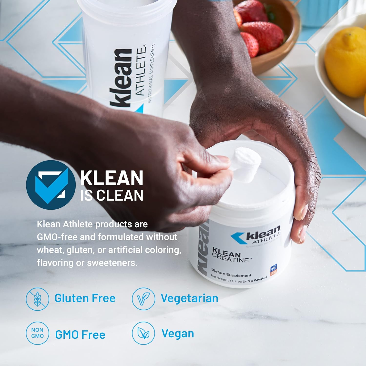 پودر کراتین Klean Athlete – 315 گرم، بدون طعم، دارای گواهی NSF Sport