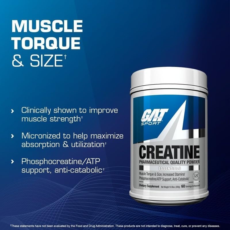 پودر کراتین GAT SPORT – 300 گرم، بدون طعم