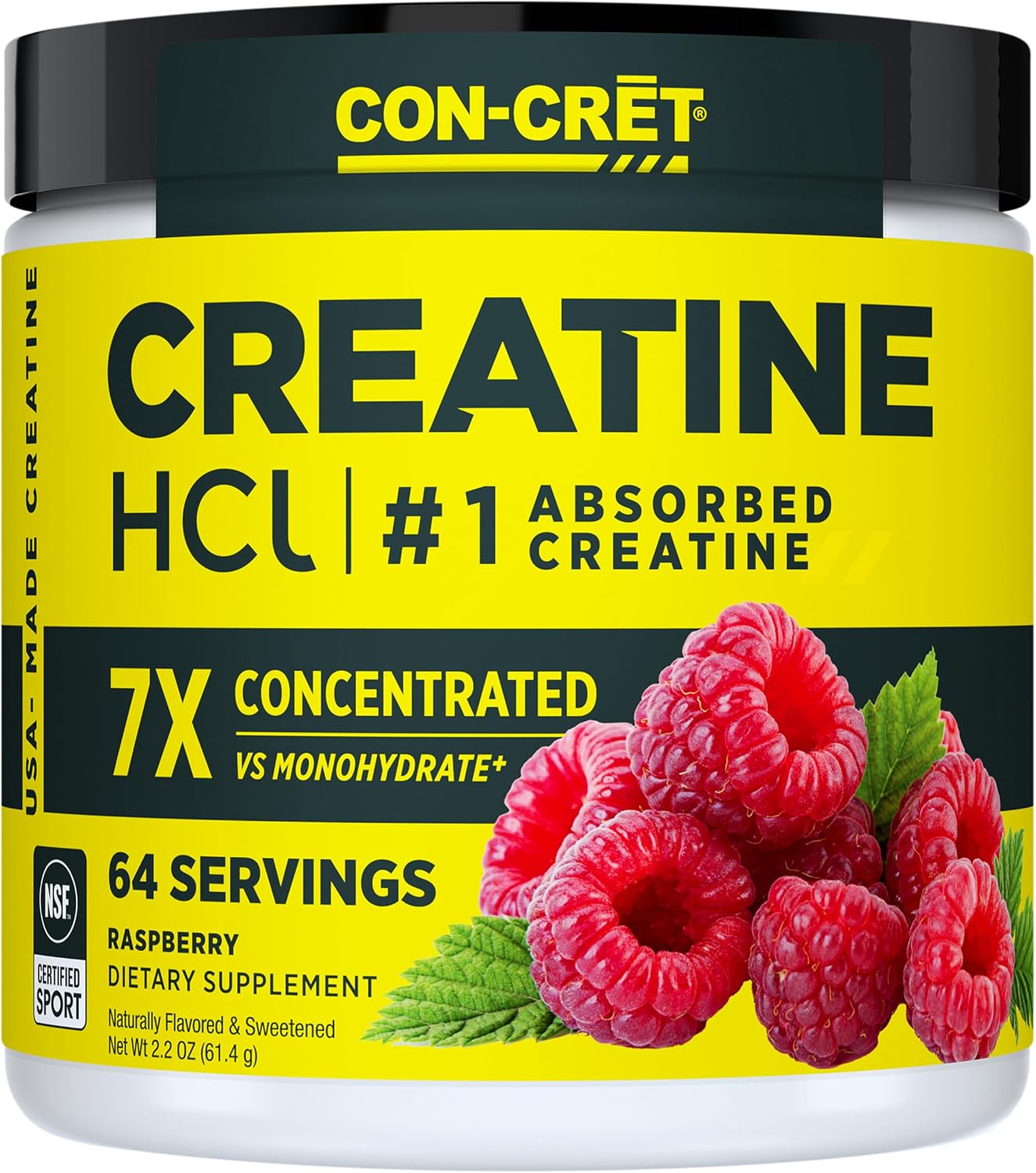 پودر کراتین HCL CON-CRET CON-CRET – 64 وعده، طعم تمشک